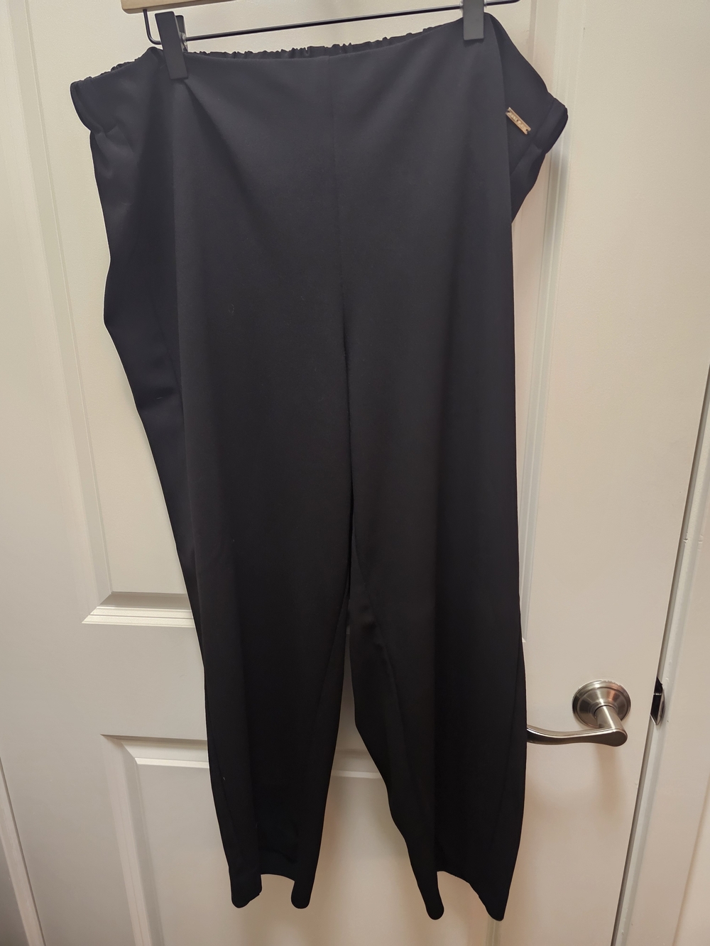 Anne Klein Women's Black Elastic-Waist Ankle Pants